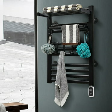 DENEST Heated Towel Rack Towel Heater Warmer w/ 10 Bar Stainless Steel Remote Control