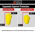 thumbnail image 3 of Jackets 4 Bikes CE Level 2 Back, Elbow and Shoulder Certified Armor Pads 5 PC Set, Motorcycle Armor Protector Inserts for Motorcycle Jackets Unisex All Yellow, 3 of 6