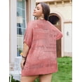 thumbnail image 7 of Zeagoo Plus Size Lightweight Crochet Cardigan for Women Short Sleeve Summer Kimonos Boho Open Front Knitted Cardigans, 7 of 7