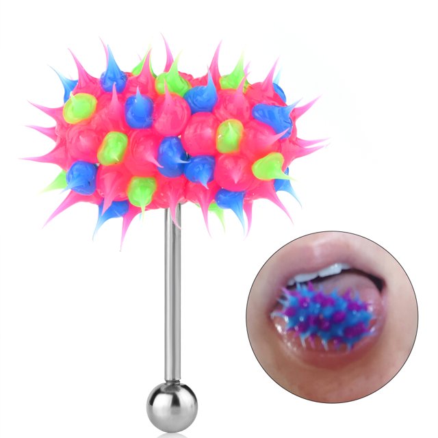 Barra de lengua joyería para mujer y niña barra con pasador joyería exquisita anillo de lengua anillo de lengua informal para niñas y mujeres ANGGREK Otros