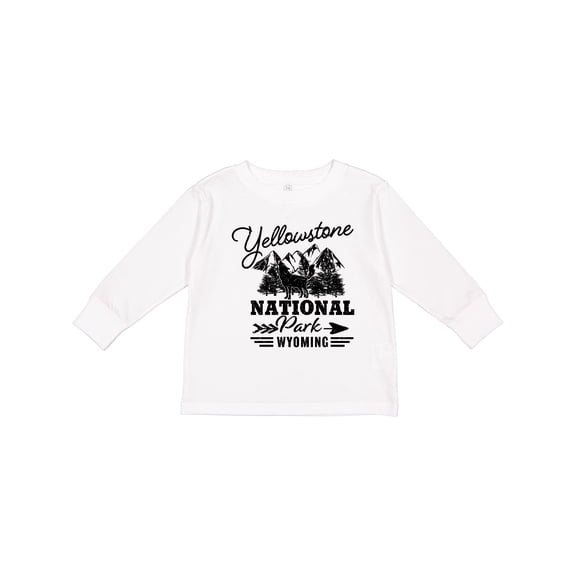 Inktastic Wyoming Yellowstone National Park Boys or Girls Long Sleeve Toddler T-Shirt