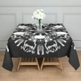 thumbnail image 3 of Black White Tie Dye Mandala Pattern Square Tablecloth,Waterproof Square Table Cover,Wipeable Spillproof Washable Table Cover for Home Kitchen Party Decor 52"x52"(132x132cm), 3 of 6