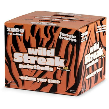 Brass Eagle 2000-Count Wild Streak Paintballs, Orange