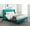 Blue, variant on Amolife Queen Bed Frame with Velvet Upholstered Wingback Headboard, Personalized Platform Bed, No Box Spring Required, White