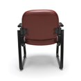 thumbnail image 3 of OFM Vinyl Curved Padded Back Guest Chair with Arms in Wine, 3 of 4
