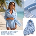 thumbnail image 5 of Lumtrix Winter Scarfs for Women 70.87 Inch Shawls Wraps Warm Cozy Spring Fall Soild Color Scarves F One Size, 5 of 5
