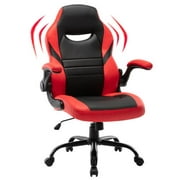 Gaming Chair Racing Office Chair, High Back Computer Chair Leather Reclining Ergonomic Desk Chair with Lumbar Support, 360° Swivel Executive Task Chair with Flip-up Arms for Adults Men Women Teens