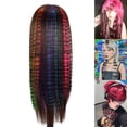 thumbnail image 4 of Feather Hair Extensions Colorful Fake Hair Clip In One Hairpiece, 4 of 8