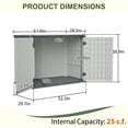 thumbnail image 2 of Horizontal Storage Shed Weather Resistance, Large Outdoor Storage Cabinet Lockable, Thick HDPE Plastic Storage Unit for Backyards, Patio, Garden(28 Cu.ft/Ivory ) White, 2 of 9