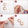 thumbnail image 4 of U8MO 16pcs Flat Round Resin Walnut Wood Pendants Two Tone Hang Dangle Charms 18x3.5mm, 4 of 8