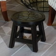 thumbnail image 3 of Small Wooden Stool | Butterfly Carving | Convenient for Storage and Multiple Uses, 3 of 3