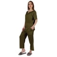 thumbnail image 3 of Inkmeso Ensemble de Pyjama à Manches Courtes pour Femmes T-Shirt Henley & Ensemble de Pyjama, 3 of 7