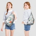 thumbnail image 3 of Autumn Leaves Shoulder Sling - Seasonal Maple & Flower Pattern, Fashionable Anti-Theft Daypack, 3 of 4