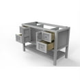 thumbnail image 3 of Castello USA 48" Alicia Gray Wood Vanity Base with Chrome Handles, 3 of 6