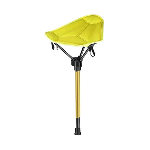 Dickly Telescopic Folding Stool Three Legged Lightweight Aluminum Construction with Contoured Seat for Campers Commuters