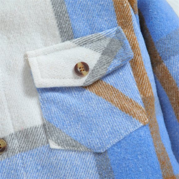 Vedolay Coat for Girls Boys Lined Jacke Hooded Full Zip Windbreaker Jackets for Kids,Blue 6-7 Years