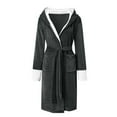 thumbnail image 1 of IMENGL Robe pajamas soft lightweight plush, Gray 2XL, Size M-5XL, 1 of 3