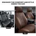 thumbnail image 6 of Auto Drive 2Piece Premium Brown Perforated Leather Seat Covers - Universal Fit, Luxury Comfort, 6 of 8