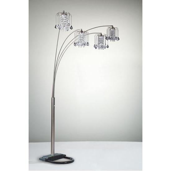 Light Modern Crystal Floor Lamp Pewter, Crystal Floor Lamp