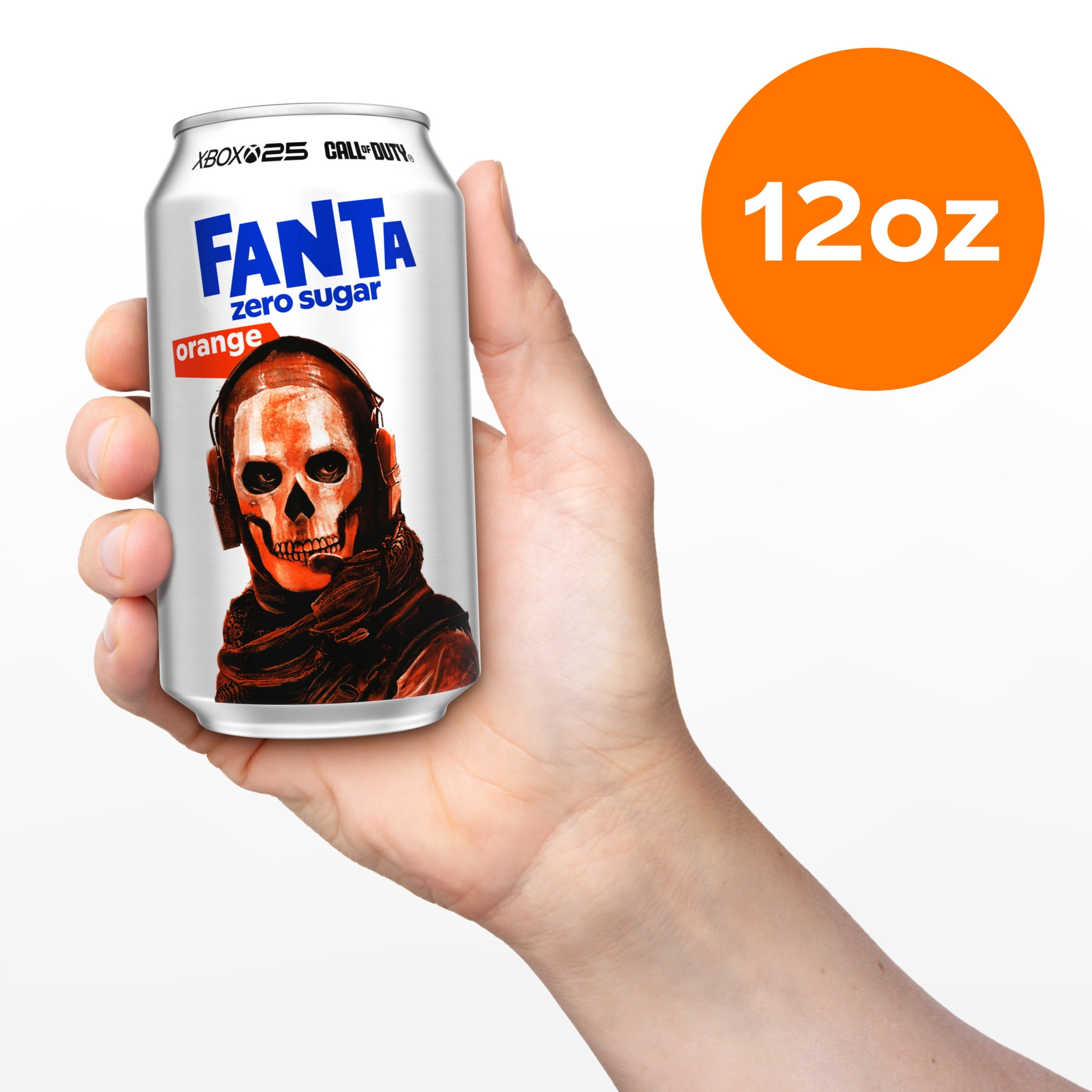Fanta Zero Sugar Orange Soda Pop Fridge Pack Cans, 12 fl oz, 12 Pack