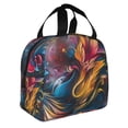 thumbnail image 2 of Pofeuu Vibrant Rooster Painting Print Lunch Bag Lunch Box Insulated Lunch Bag Adult Lunch Box for Men and Women, 2 of 8