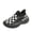 Black, variant on Willtoo Kids Slip On Knit Sneakers Breathable Mesh Checkered Pattern Walking Shoes Lightweight Non-Slip Casual Running Sport Shoes