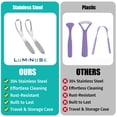 thumbnail image 6 of 2PCs Medical Grade Tongue Scraper by Vastmed | Stainless Steel Tongue Cleaner, Metal Tongue Scraper with Travel Bag | Tongue Scrubber for Bad Breath, Boost Oral Hygiene, 6 of 8