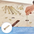 thumbnail image 3 of Uxcell 50Pcs ST6 x 25mm Pan Head Self Tapping Screws for Metal, Gold, 3 of 6