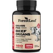 Forest Leaf Grass Fed Beef Organ Supplement with Liver, Heart, Spleen & Kidney, 180 Count