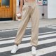 thumbnail image 2 of Joggers para mujer, talle alto, cordón en el tobillo, bolsillo lateral, pantalones de chándal sueltos para mujer, para viajes, vacaciones, oficina, caqui XL, 2 of 7