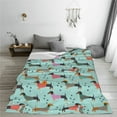 thumbnail image 5 of Zufioo Christmas Dachshund Fleece Blanket Queen Size,Plush Bed Blanket,Ultra Soft Throw Blanket,Plush Fuzzy Cozy Blanket Perfect for Bed,Couch-60"x50", 5 of 7