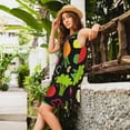 thumbnail image 2 of Fotbe Cartoon Vegetables Vestido de Verano sin Mangas para Mujer – Vestido Midi Línea A, Estilo Camiseta Floral, Vestido Playero Casual y Fluido, 2 of 7
