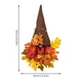 thumbnail image 3 of Fall Wreaths for Front Door, Thanksgiving Harvest Dwarf Doll with Maple Leaves Wreath, Farmhouse Door Hanging Fall Decor for Indoor Outdoor, 3 of 9