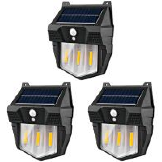 Lámpara Solar Lámpara de pared solar para jardín al aire libre, luz de tungsteno impermeable por inducción (9LED)