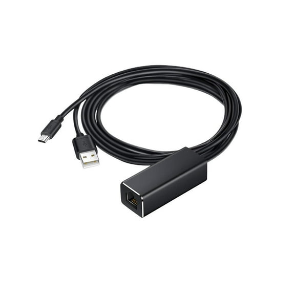 FUTUREORYY Ethernet Adapter Micro Usb To Mbps Network For Stick Fast Stable Connection For Streaming Black