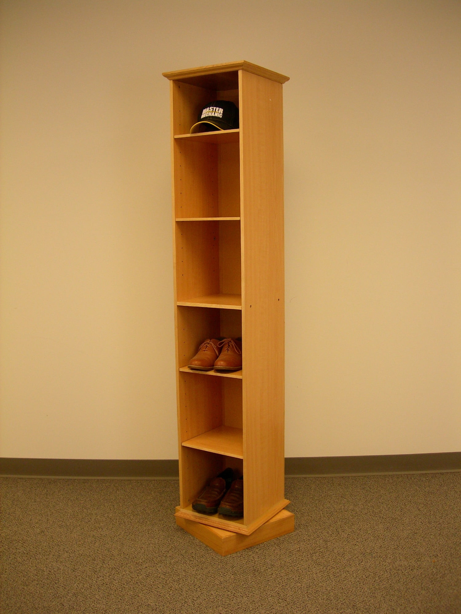 mirrored rotating shoe storage cabinet on Proman Rotating 5 Shelf With Mirror Walmart Com Walmart Com