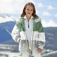 thumbnail image 5 of Bixock Toddler Girls Fleece Jackets,Girls Warm Outerwear,Kids Color Hooded Jacket Long Sleeve Double Fleece Zip Front Loose Unisex Fall Winter Warm Outerwear Toddler Clothes, 5 of 5