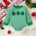 thumbnail image 2 of Akiihool Baby Boy Fall Winter Pajamas Newborn Baby Boy Girl Fall Winter Clothes Long Sleeve Bubble Romper Jumpsuit Overall Shorts Infant Clothing Green,12-18 Months, 2 of 9