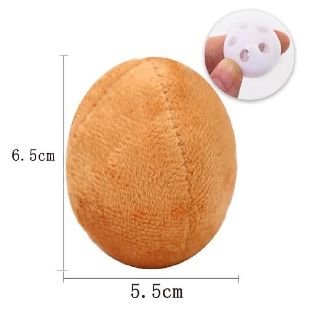 Egg-Shaped Plush Puppy Toy: Soft Bell-Infused Teething Chew for Biting, Outdoor Training, and Home Tooth Care for Small to Large Dogs