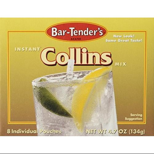 BarTenders Tom Collins Instant Cocktail Mix Box 8 Pouches Walmart
