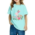 thumbnail image 2 of Riecok Easter Bunny Shirt Toddler Boys Girls Short Sleeve Shirts for Boys Unisex Summer Clothes Boys or Girls Toddler T-Shirt 5 T Blue, 2 of 5