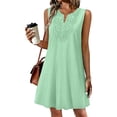 thumbnail image 3 of Iyufng Casual Summer Short Dresses for Women Round Neck Loose Fit Sleeveless Dress, 3 of 5