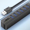thumbnail image 2 of 5/8 EN 1 Estación de Acoplamiento 480Mbps USB HUB Splitter para PC Computadora Portátil Macbook, 2 of 5