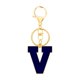 thumbnail image 1 of Llaveros de letra inicial Uxcell, llavero de metal personalizado A-Z, regalo para mujeres y hombres, llaveros para bolsos y llaves de coche (V), 1 of 7