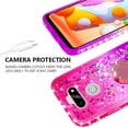 thumbnail image 5 of SOGA Rhinestone Quicksand Cover Cute Girl Phone Case for LG Aristo 5/Phoenix 5/Tribute Monarch/Fortune 3/Risio 4/LG K31 Case with Ring for Magnetic Car Mounts and Lanyard - Purple / Pink, 5 of 5