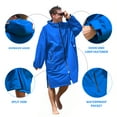 thumbnail image 3 of Fleece Lining Swim Parka for Adult Kids, Waterproof Windproof Versatile Swim Jacket Coat for Men Women, Changing Poncho Robes for Adult, Kids and Youth for Swimming, Surfing, 3 of 9
