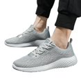 thumbnail image 3 of Sport Shoes for Men Breathable Soft Bottom Sneakers Fashion So𝗅id Color Running Shoes 𝖫a𝖼e Up Casual Trainers Shoes Wide Toe Walking Shoes Non-S𝗅ip Tennis Athlet𝗂c Shoes, 3 of 9