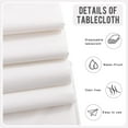 thumbnail image 3 of white 7 pack premium disposable plastic table cover 54 x 108 inch - waterproof disposable tablecloths for rectangle tables up to 8 ft in length - indoor or outdoor use - party table cloths, 3 of 5