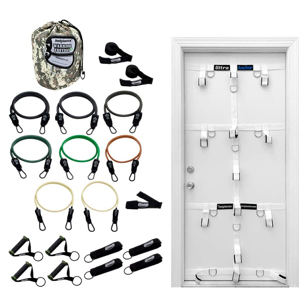 Bodylastics Exercise Equipment Warrior XT Bundle Set w/ Door Anchor