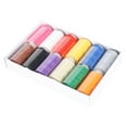 thumbnail image 1 of ANGGREK Fil Coloré, Ensemble de 12 Pcs Fil à Coudre Coloré Outils de Broderie en Polyester Fournitures de Tricotage Fait Main, Fil à Coudre en Polyester, 1 of 8